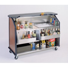 Lakeside Manufacturing Portable Stainless Steel Beverage Kitchen Island with Laminate Top LKES1022
